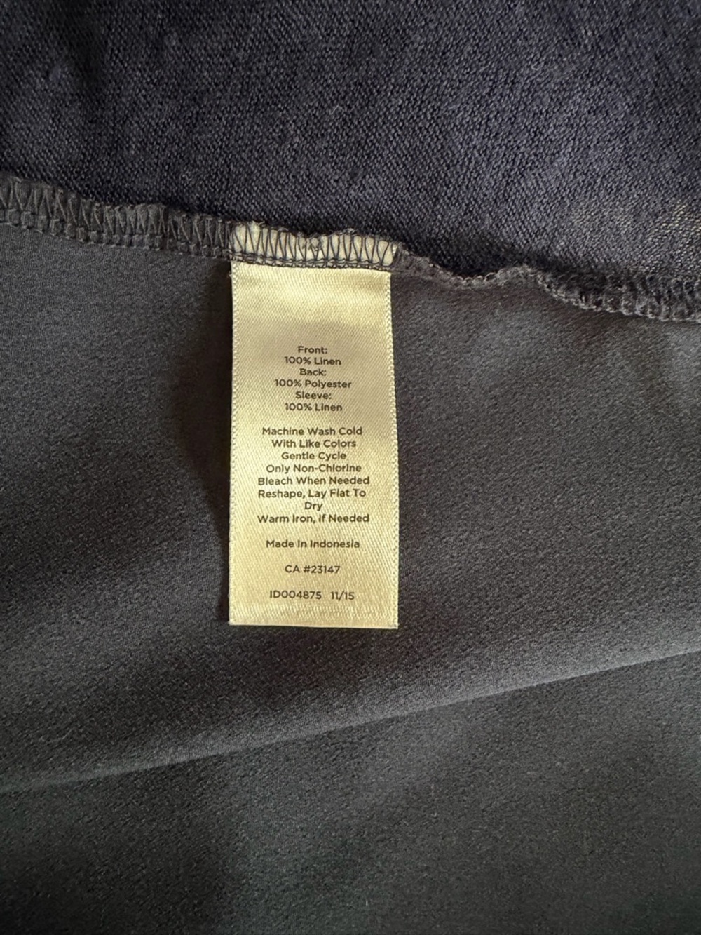 Talbots Navy Open-Front Lightweight Cardigan with Pockets - Picture 4 of 7